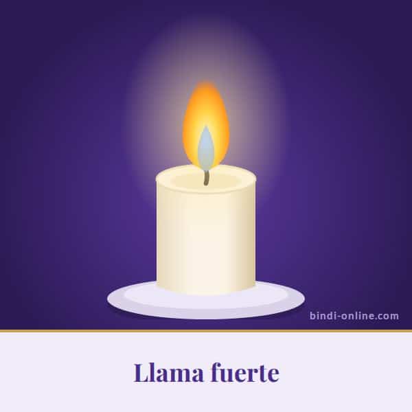 Llama de vela fuerte significado