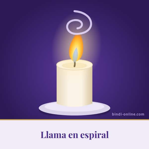 Llama de vela en espiral significado
