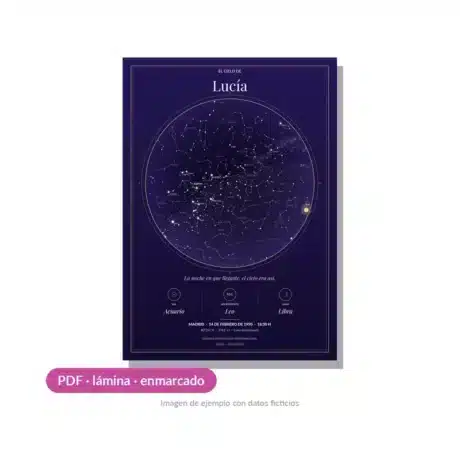 Mapa del cielo personalizado Bindi