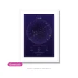 Mapa del cielo personalizado: el cielo del día en que naciste
