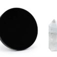 Pack espejo de obsidiana para meditación con cristal de roca