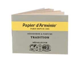 Papel de Armenia original Papier d'Arménie Tradition, librito de 36 tiras