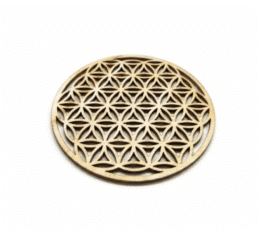 Parrilla cristales flor de la vida madera 10 cm