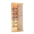 Peine de madera de neem 7 chakras con piedras – 17 cm