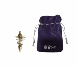 péndulo espiral dorado