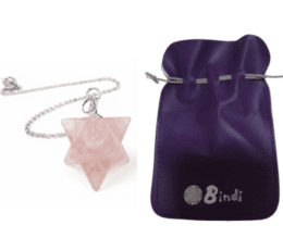 Péndulo merkaba cuarzo rosa