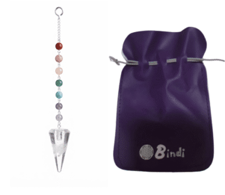 Péndulo punta cuarzo chakras