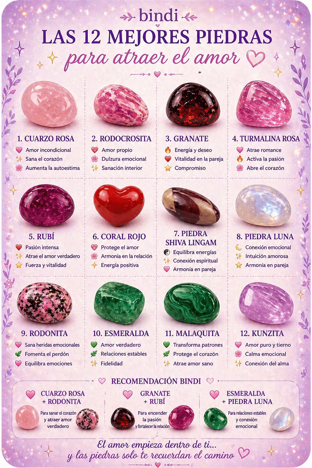 Las 12 mejores piedras del amor