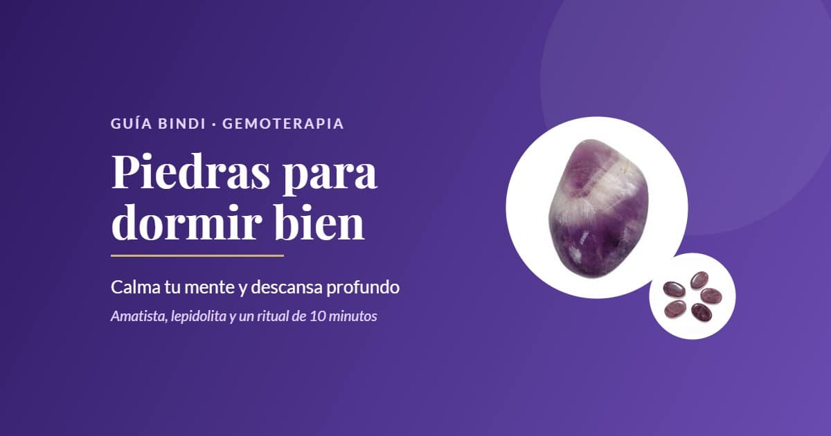 Piedras para dormir bien: amatista y lepidolita de Bindi