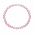 Pulsera bola cuarzo rosa facetada 6mm