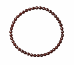 Pulsera bola granate facetada 4mm