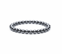 Pulsera bola hematite 6mm