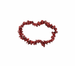 Pulsera chip jaspe rojo