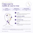 rodillo facial de cuarzo rosa