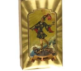 Tarot Rider dorado con significados en español para principiantes, caja de 78 cartas