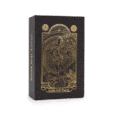 Tarot Gold Foil Rider – Baraja de 78 cartas negras y doradas con caja de regalo