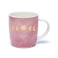 Taza fases lunares rosa- con infusor y tapa