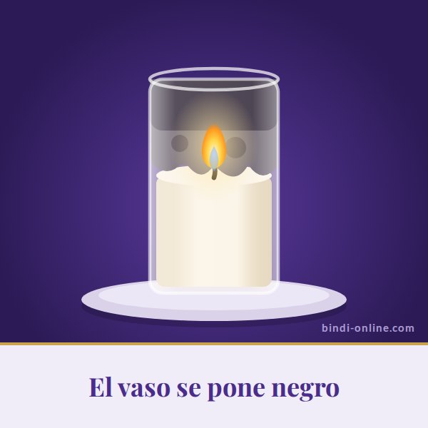 Vaso de la vela que se pone negro significado