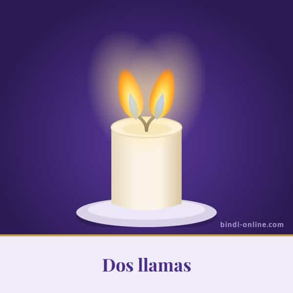 Vela con dos llamas significado