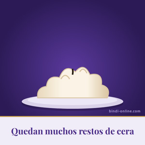 Vela que deja muchos restos de cera significado