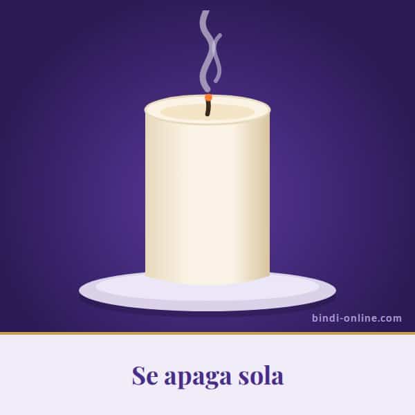 Vela que se apaga sola significado
