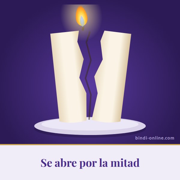 Vela que se abre por la mitad significado