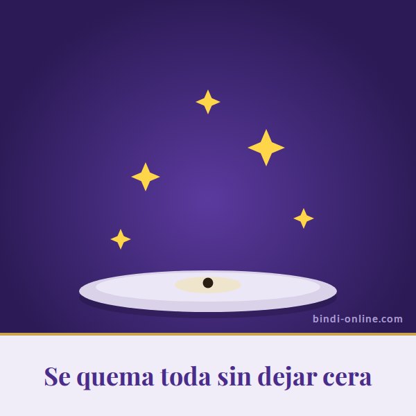 Vela que se quema toda sin dejar cera significado